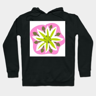 Pink and Green Mod Flower Hoodie